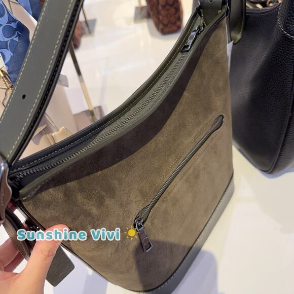 NWT Coach Jude Duffle Bag CCL10 Suede Army Green - Picture 5 of 7